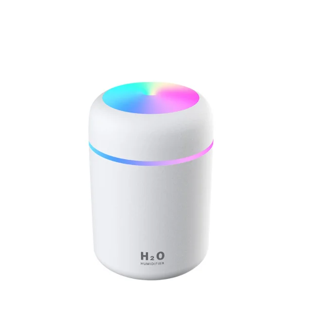300ml Cup USB Air Humidifier Ultrasonic Mini Car Mist Maker Humidifier With 7 Colors LED Lights Mini Office Car Air Purifier