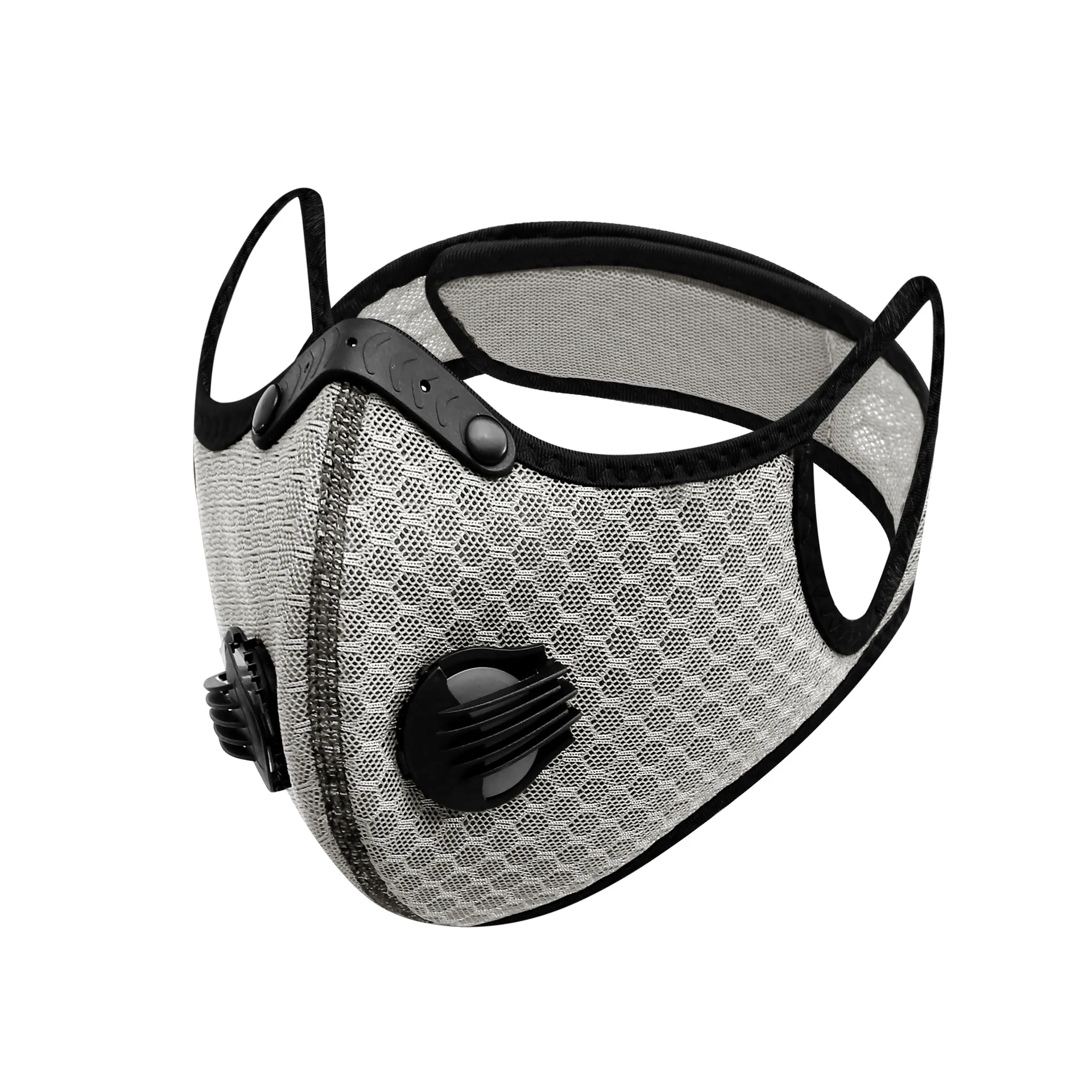 2024 NEW PL Reusable Face Mask Washable Black Anti Dust With Valve Air Filter For Unisex