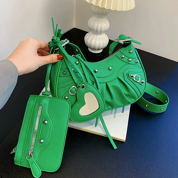 New 2023 Fashion Designer Handbags Women Purses and Handbags Set Motorcycle Bags Women Handbags Ladies Luxury Crossbody Purses