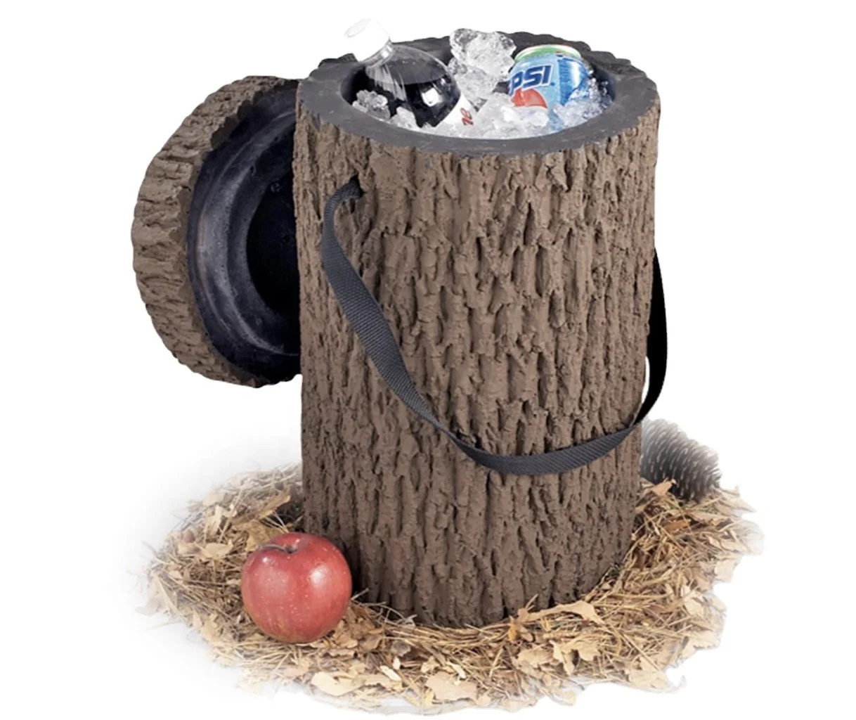 HS UNUSUAL KEYSTONE LIGHT BEER TREE STUMP INSULATED COOLER for camping ice chest box for outdoor stool cooler box