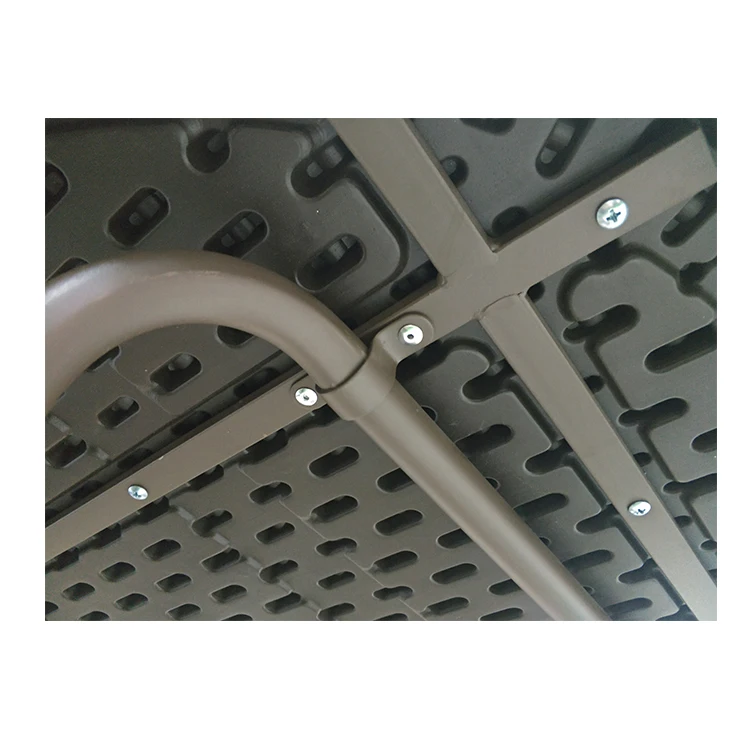 Round Plastic Table High Bar Folding Cocktail Table with Rattan Design for Garden Party or Balcony,wholesale cocktail tables