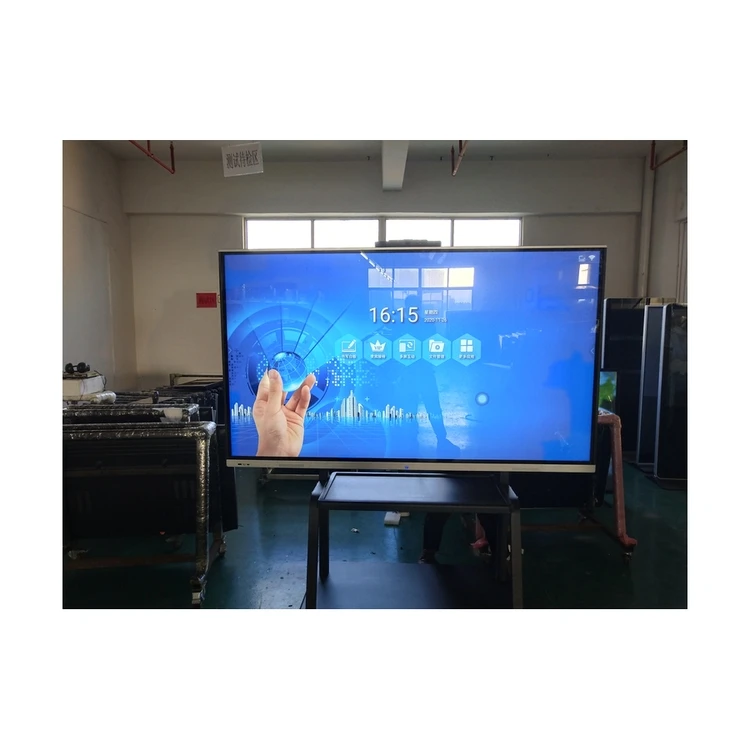 
High Quality 86 Inch Mobile Floor Stand Multi Infrared Touch Interactive Flat Panel 