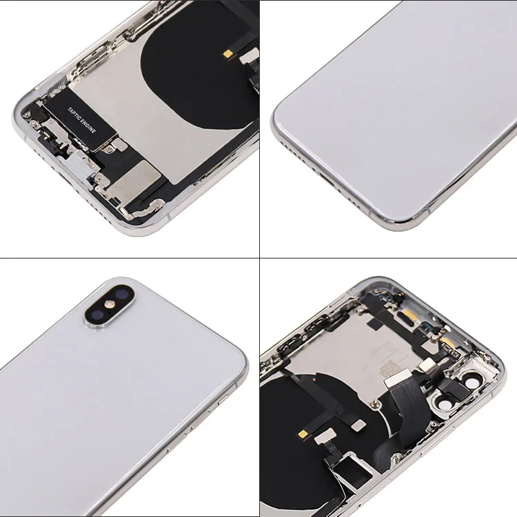 
HQ mobile phone battery cover for iphone X XR Xs max back housing assembly with flex cables 