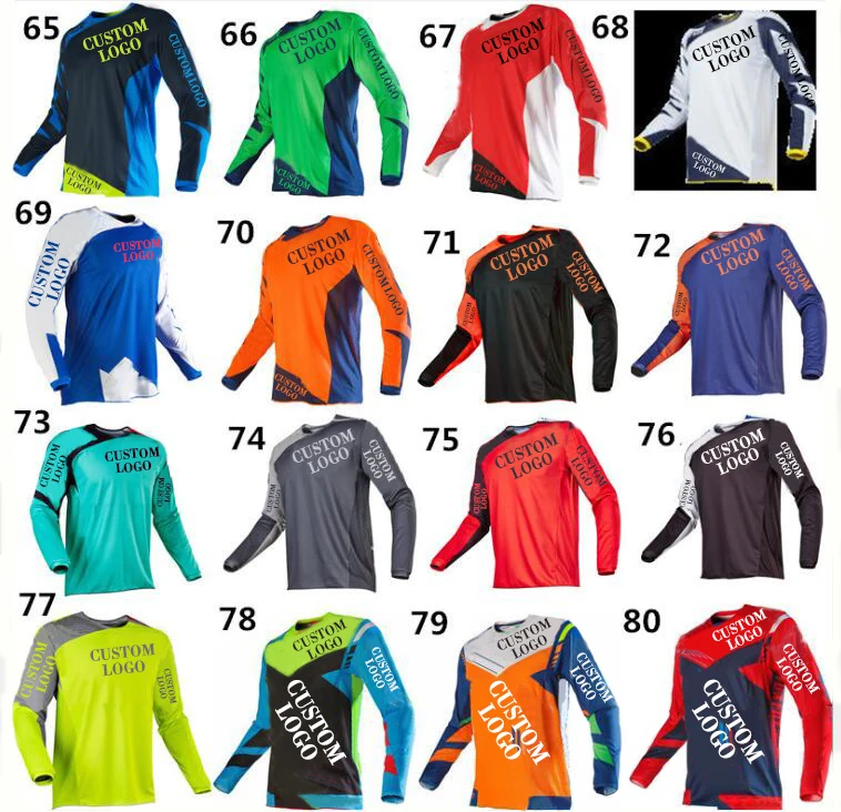 Custom 139 color long sleeve racing jersey shirts riding motocross motorcycle cycling racing jersey