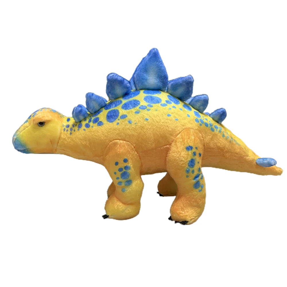 Lifelike dinosaur stuffed animal toy realistic stegosaurus little colorful plush toy