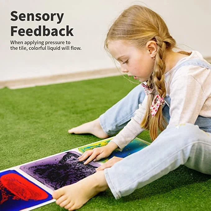Trending Toys 2022 New Arrivals Sensory Liquid Tiles Kindergarten Baby Educational Toys Stress Relief Toys Gel Play Mat For Kids