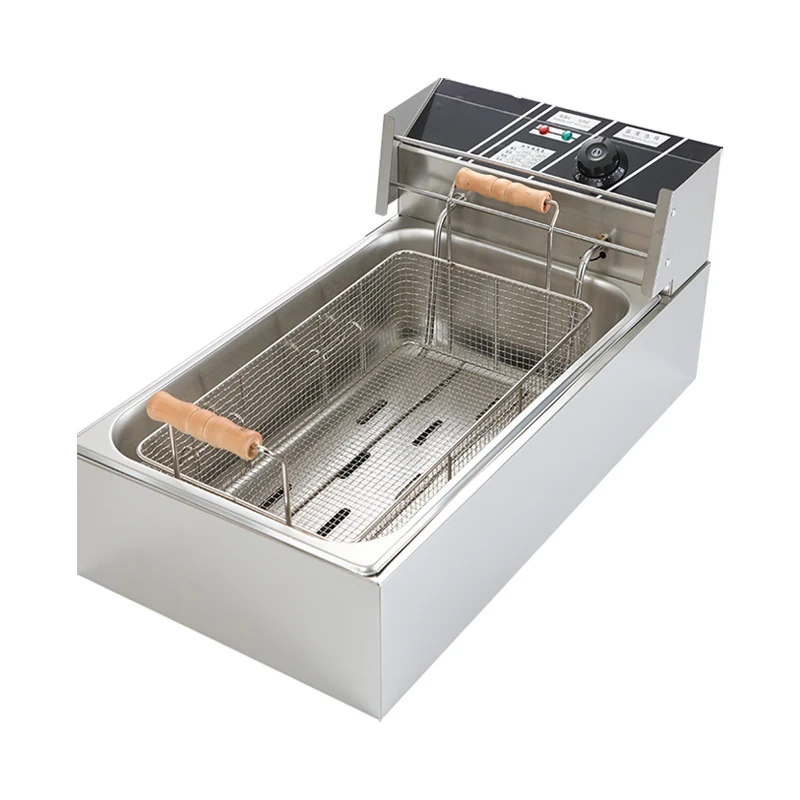 Taiwan Heat Exchanger Large Fish Donuts Egg Stainless Steel 6L Electric Commercial Fries Fryer