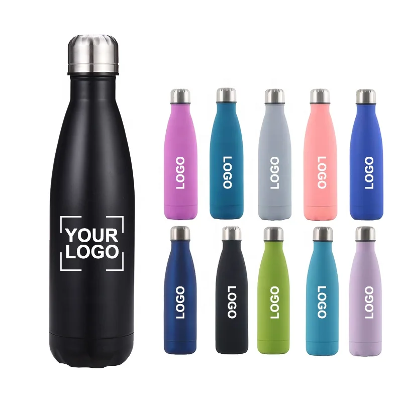 XDH719 Customizable Logo Metal Stainless Steel Water Bottle Design Printed Brand Promotion Gift Custom 500ml Sport Water Bottle