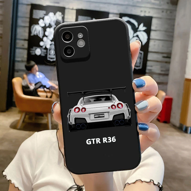 Автомобильный чехол для телефона JDM ДЛЯ iPhone 15 14 13 Pro 12 11 Xs X XR Max 8 7 SE с тканью Силиконовые чехлы мягкая
