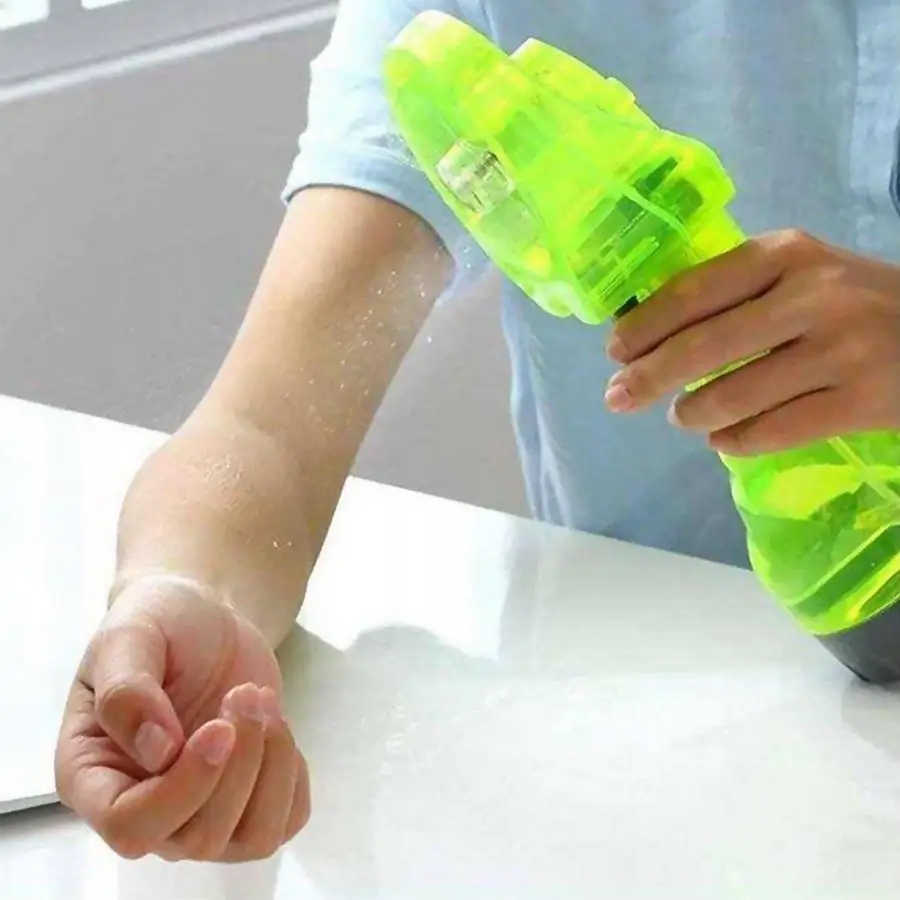 Handheld Mini Water Bottle Spray Cool Mist Fan Plastic Student Sports Fan Outdoor Travel Portable Cooling Spray Fan