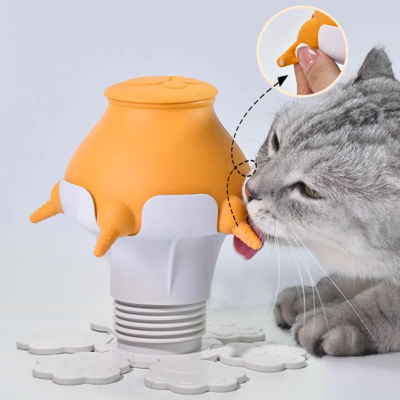 Yongli 240ml Silicone Puppy Milk Feeder Bowl with 4 Teats Puppy Bottles Feeding Station for Feeding Kittens, Puppies and Rabbits