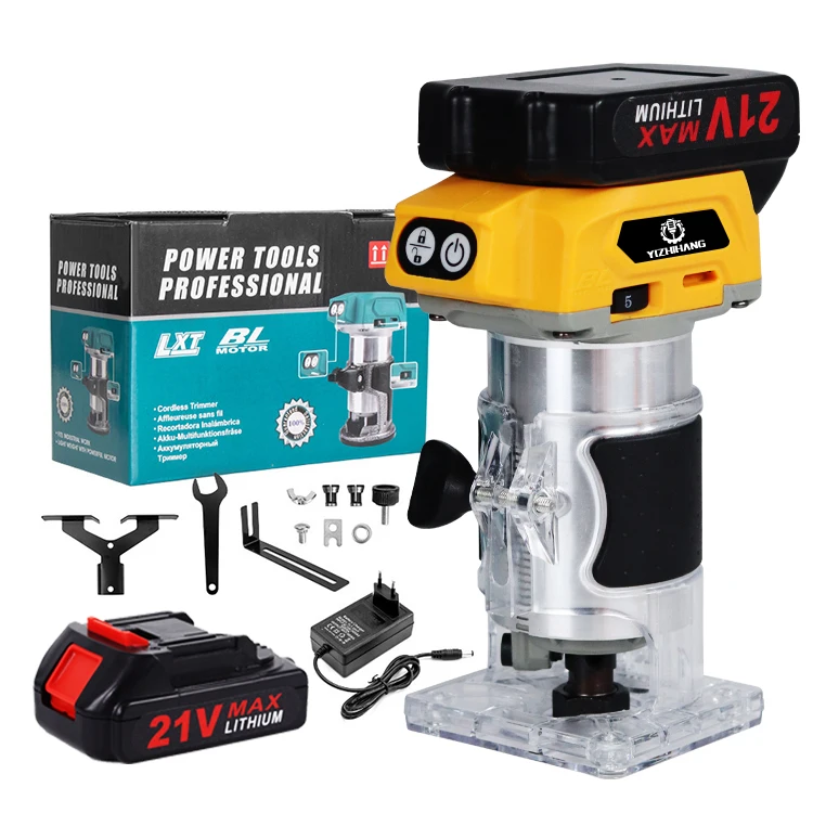 21V Handheld Cordless Electric Woodworking Tool Electric Wood Trimmer Machine for Professional Trimming