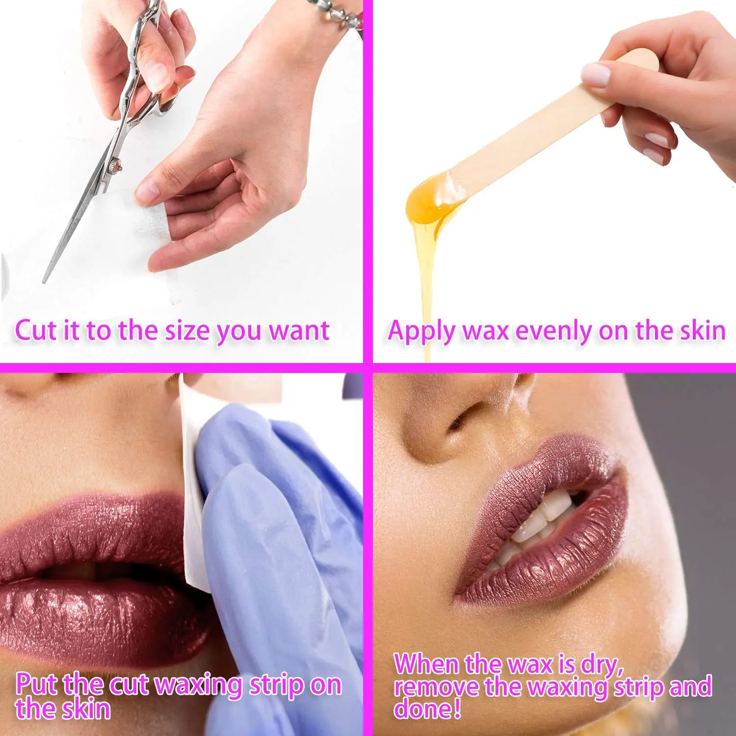 Customized No Wax Depilatory Strips Rolls No alergico Soft Strips toallas  para depilaction 555 unidades