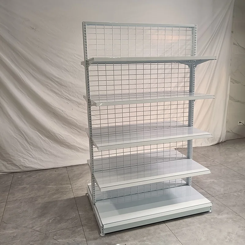 Многослойная Стальная Полка для супермаркета по Заводской Цене/высококачественные металлические двухсторонние фиксированные/роторные Подержанные полки гондолы