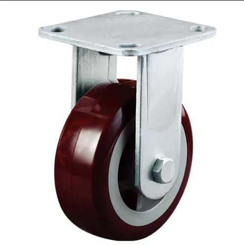 5inch rubber heavy duty castor wheel with fixed fork