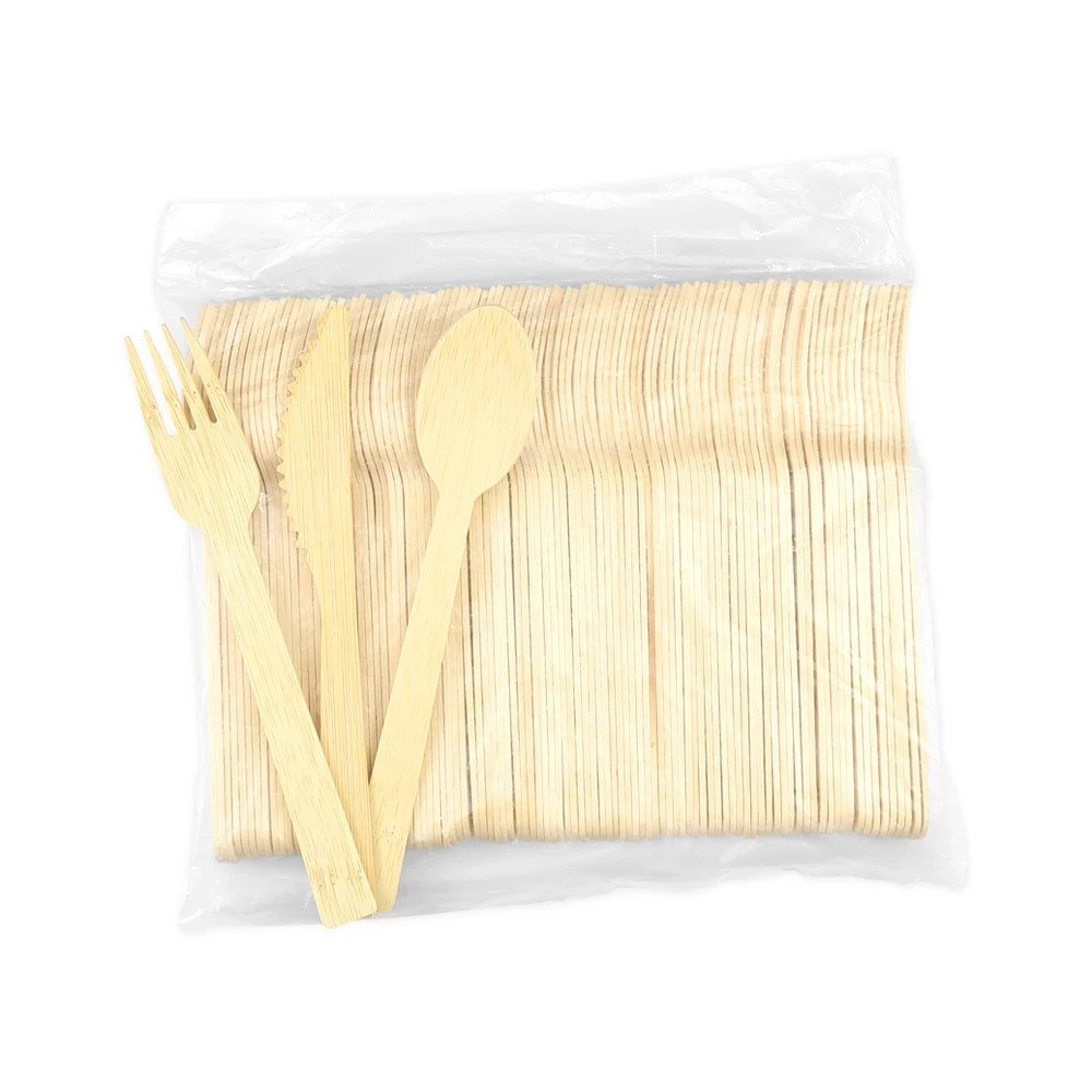Modern Design Wooden Travel Wholesale Bamboo Disposable Tableware Cutlery Set