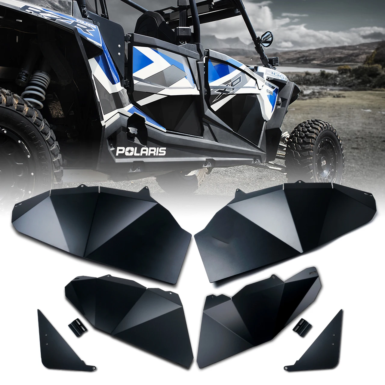 N2 - Polaris RZR 900 нижние дверные вставки спереди и сзади для 2015-2018 Polaris RZR 900 (2-дверный)-(4 двери)
