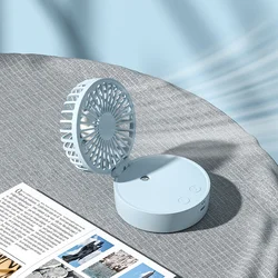 Portable Electric USB Rechargeable Desk Humidifier Fan Mist Foldable Ice Cooling Mini Table Fans