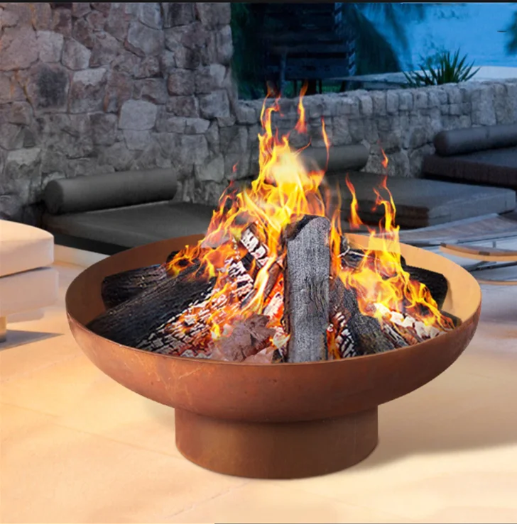 outdoor steel water bowl BBQ grill fire pit bowl
