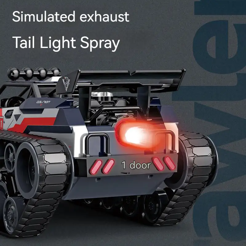 JJRC Q155 7.4V 1:12 Alloy High Speed Drifting RC Tank Climbing Wading Spray 2.4g Full Scale Remote Control Toy Tank Car
