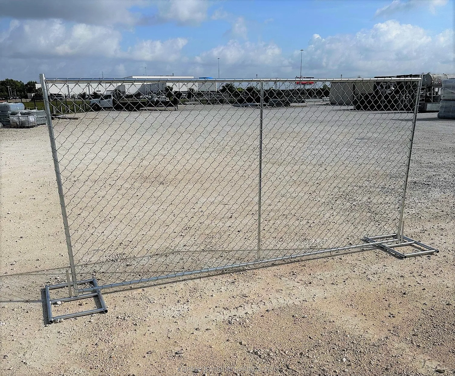 Temporary Chain Link Fencing Hot Dipped Galvanized Silver Temporary Fence Movable Woven America Temporary Fence