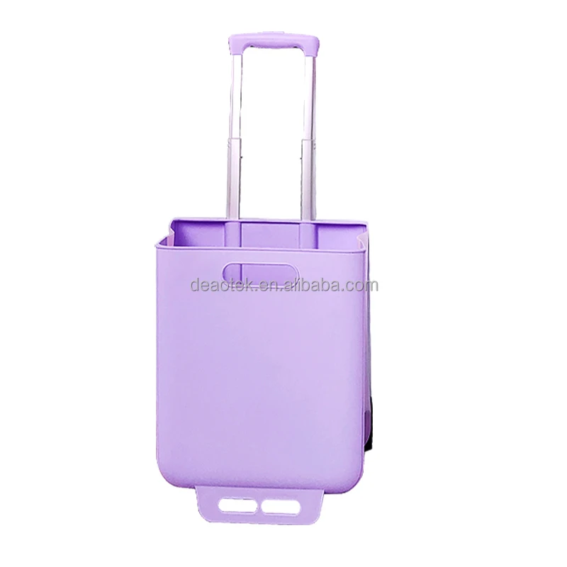 foldable rolling basket supermarket silicone plastic folding cart shopping baskets plastic shopping trolley with wheels