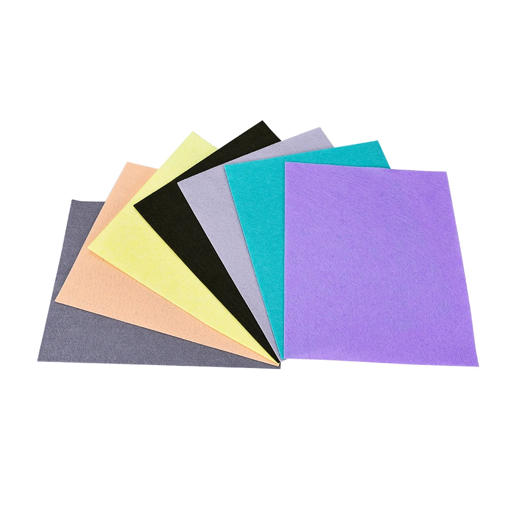 Gsm Customization Multi Color Flock Fiber Wad Polyester Filling Polyest Wad Sheet For Furniture