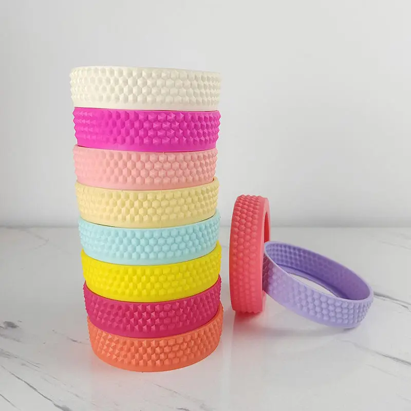 New Design Studded Cup Bumpers Anti-Slip Bottle Bottom Sleeve Cover for Tumbler Coaster Accessories