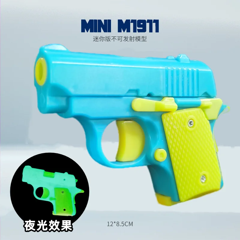 Gravity mini m1911 Gun Toy Pistol 3D Printed Gun Luminous Mini Fidget Toy Gun