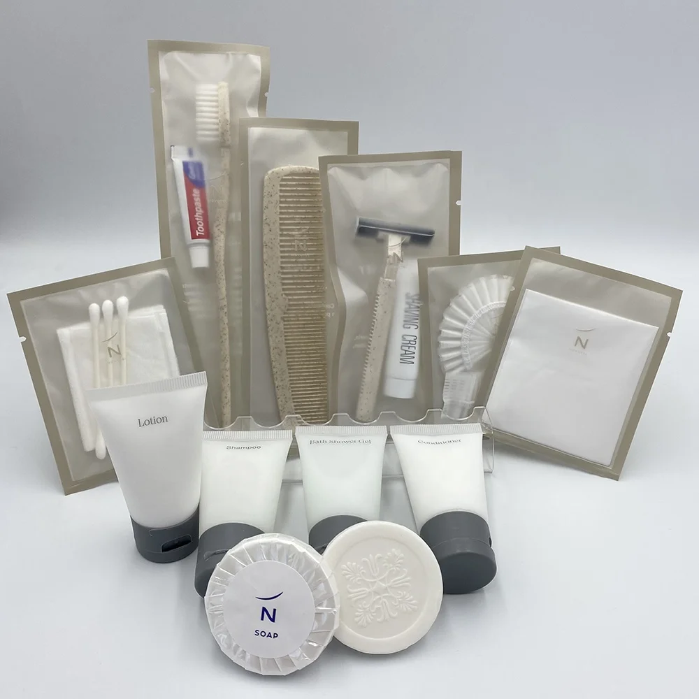 Yangzhou factory price one-stop customized logo five star hotel bathroom cheap  disposable hotel aminities