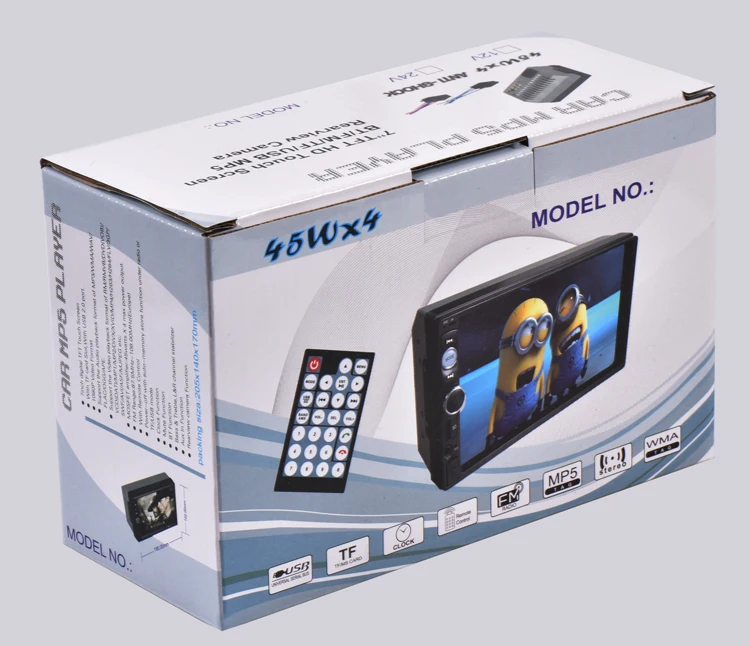 MP5 7 inch Touch Screen 2 Din Multimedia Car DVD Player Stereo Monitor Universal Car Radio With Camera