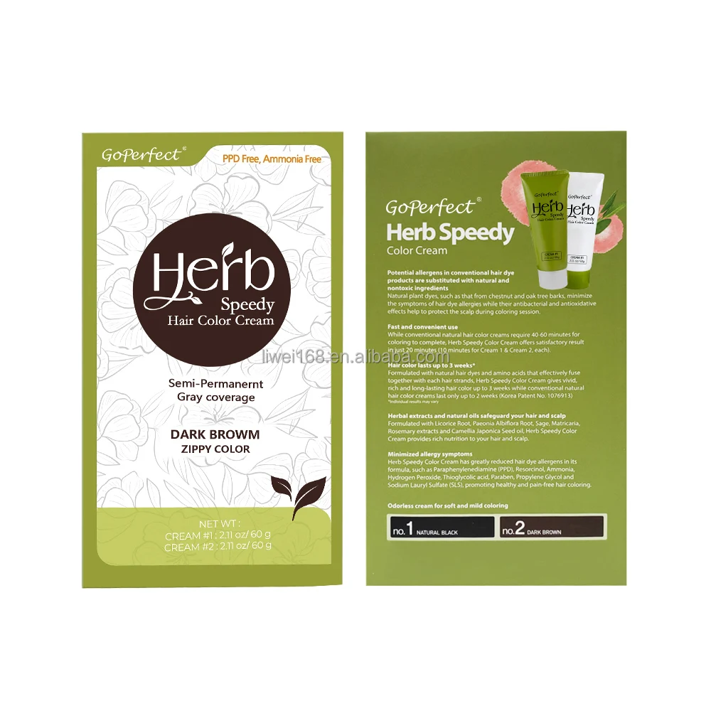 Professional Ammonia Free Nature Cream Hair Color Semi-Permanent Hair Color Cream Black Hair Color Cream For Men