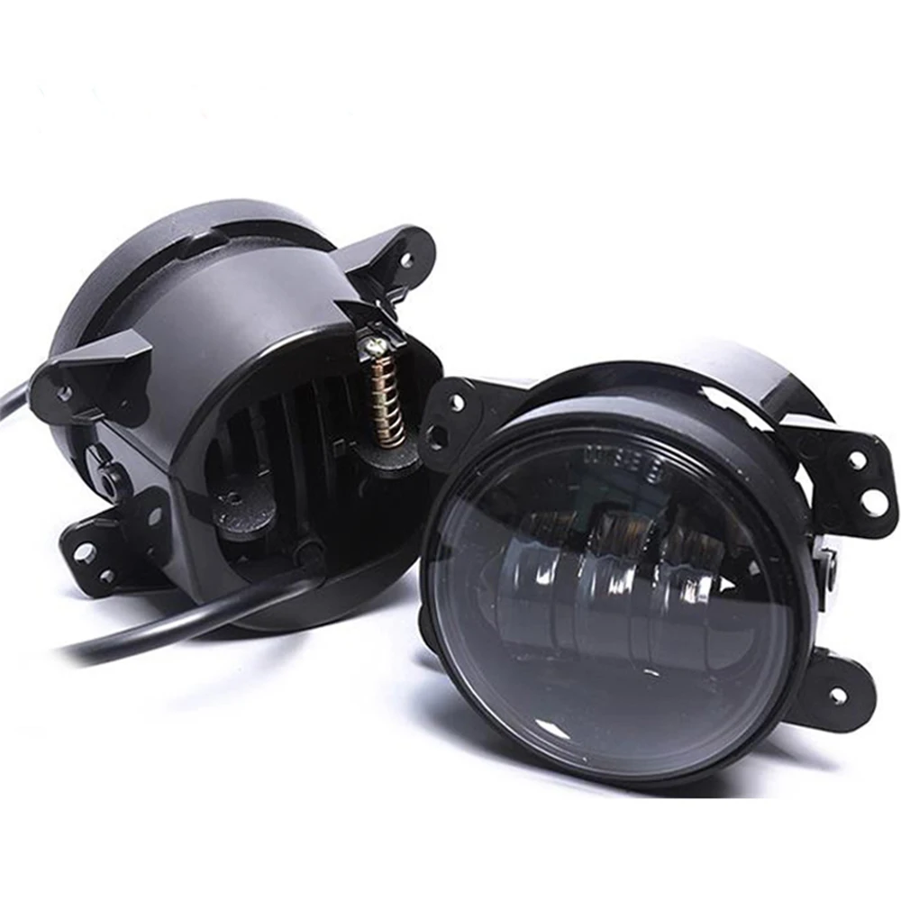 12-24V 4 Inch Round Led Fog Light Headlight 30W 45W Projector lens With Halo DRL Lamp for DAF