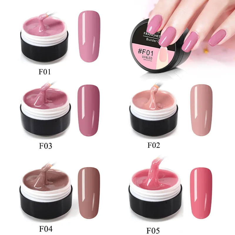 15g Paper Tray Quick Extension Adhesive Wholesale Phototherapy Detachable Painless Uv Nail Art Builder Polish Gel