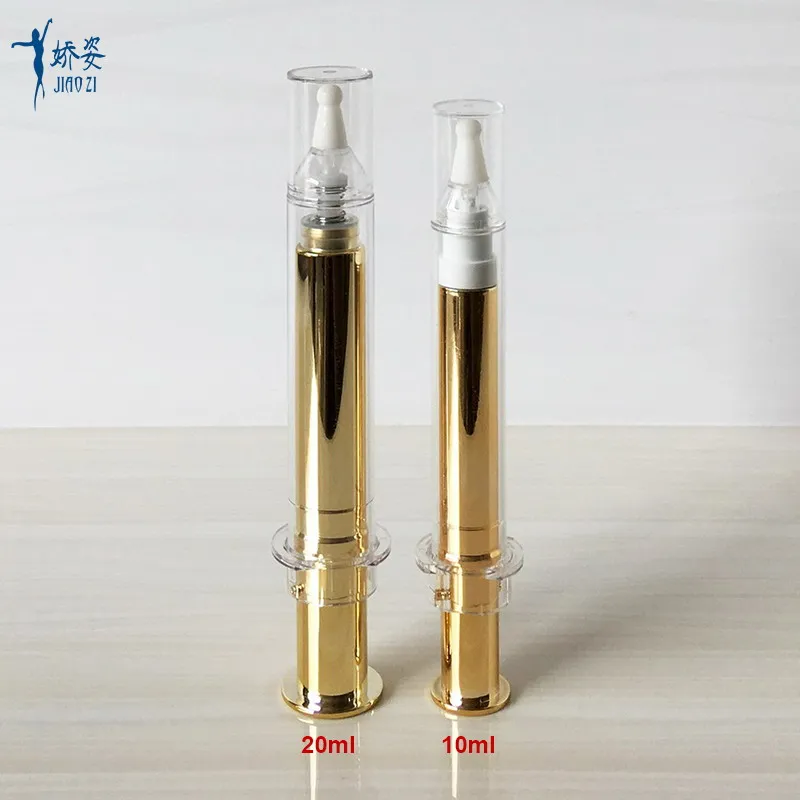 10ml 20ml Gold Airless Cosmetic Syringe Bottle