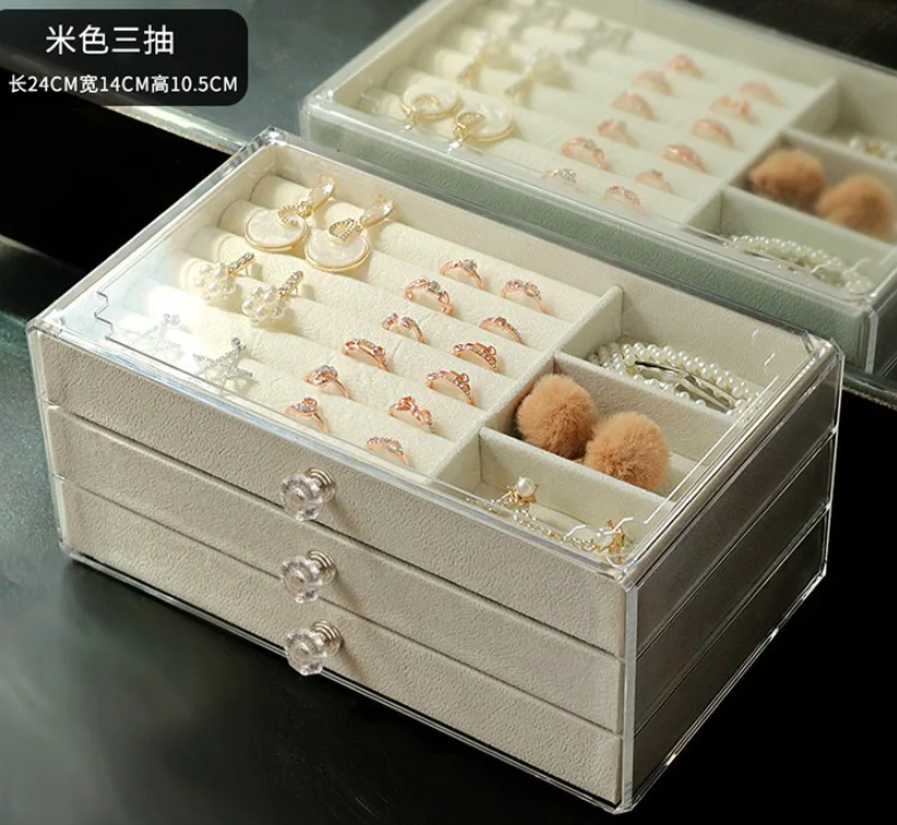 Multi-grid Jewelry Storage Box Multifunction Large Jewelry Organizer For Home