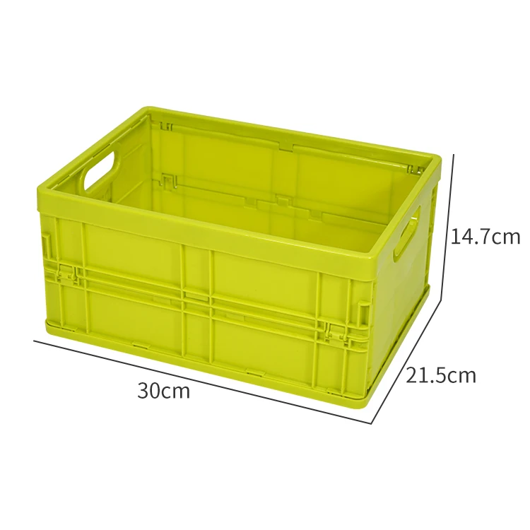 Wholesale price plastic folding storage box desktop storage organizer stackable plastic collapsible basket kitchen container
