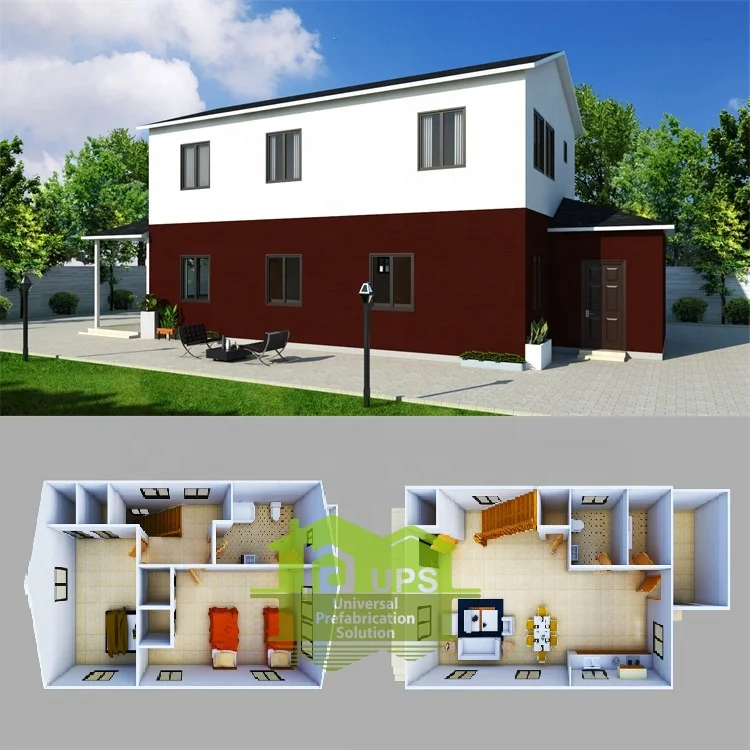 2024 light steel villa house luxury townhouse duplex prefabricated homes reviews