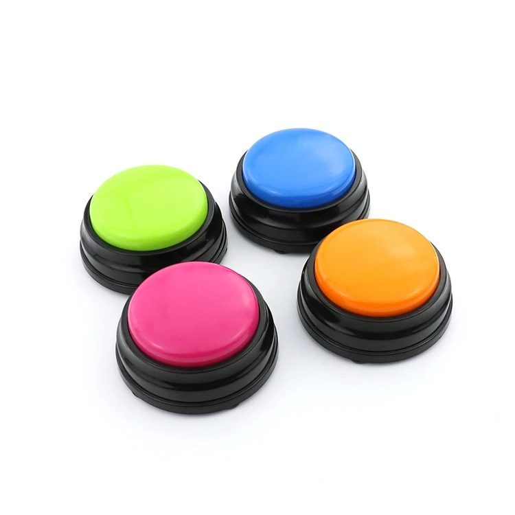 
Free sample custom led flashing sound button recordable buzzer talking for education Toys 