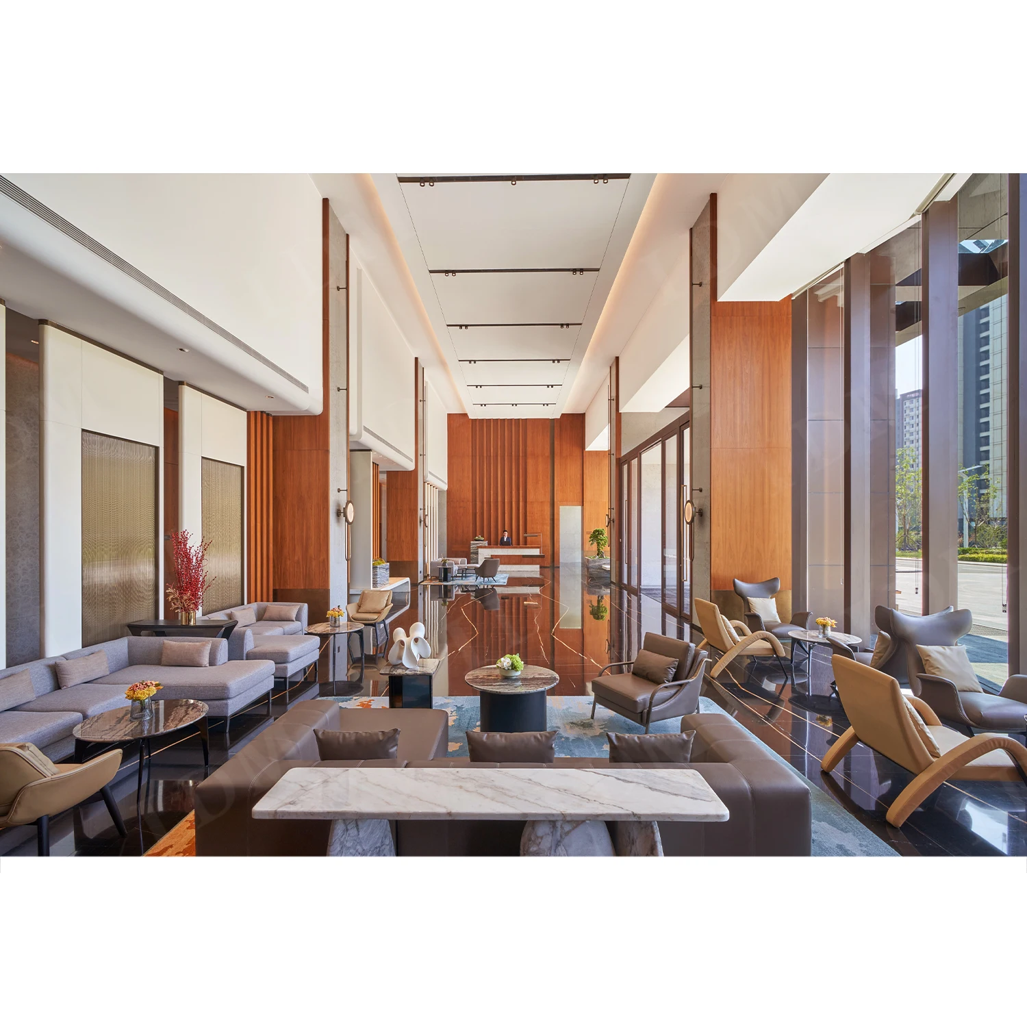 IDM 5 Stars Project Modern Design Hotel Villa Lobby Sofa Lobby Furniture For Hotel Lobby