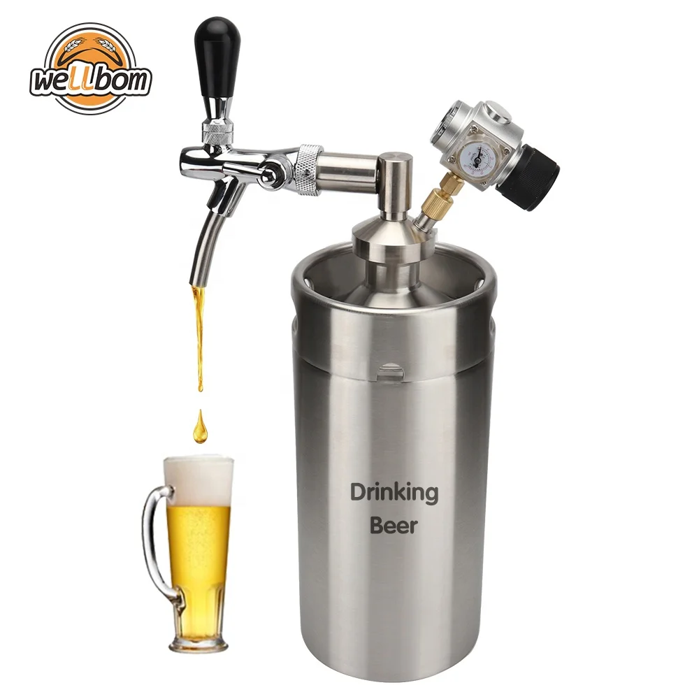 2/3.6/4/5/10 L Stainless Steel Mini Keg Tap Dispenser for Craft Beer Dispenser System Home Brew Beer Growler Spear