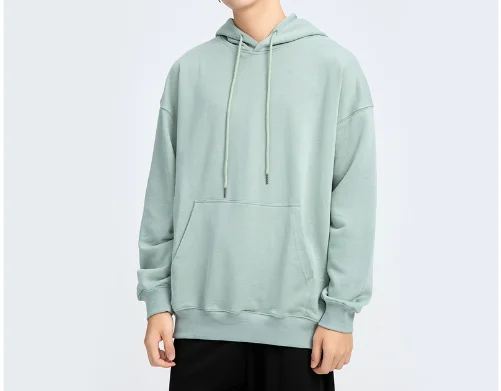 Hot sale cotton breathable blank custom logo free sample baggy french terry hoodie 460 gsm