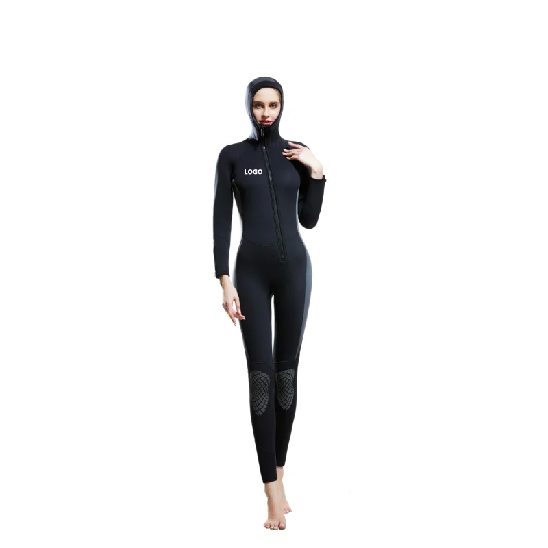 Cheap Personalized 5Mm Cold Water Windproof Chest Zip Sex Diving Swim Surfing Suits Hooded Full Wet Neoprene Wetsuit