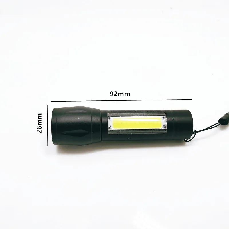 rechargeable zoom cob flashlight