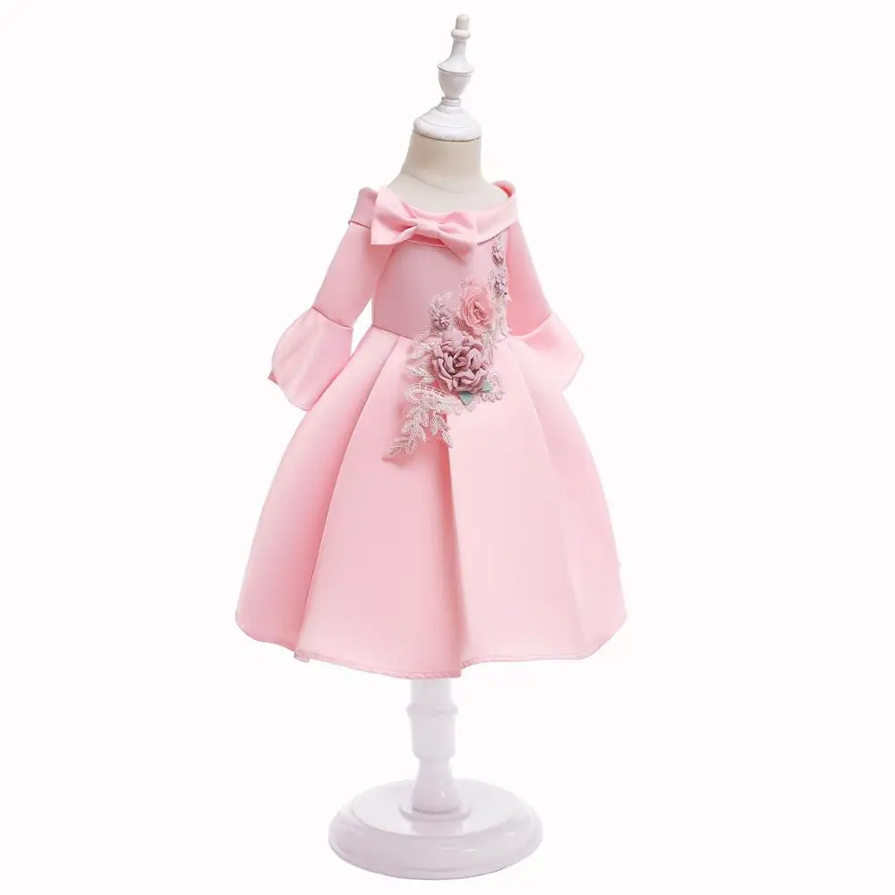 Wholesale 2022 Kids Birthday Princess Party Dress Model Fancy Kids Dress Ball Gown Off Shoulder New for Girls Flower Children