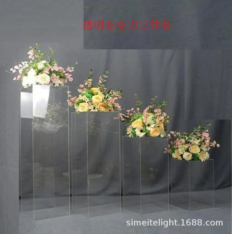 Wedding Supplier Luxury wedding centerpieces table decorations Acrylic Flower Stand display rack Wedding Decoration
