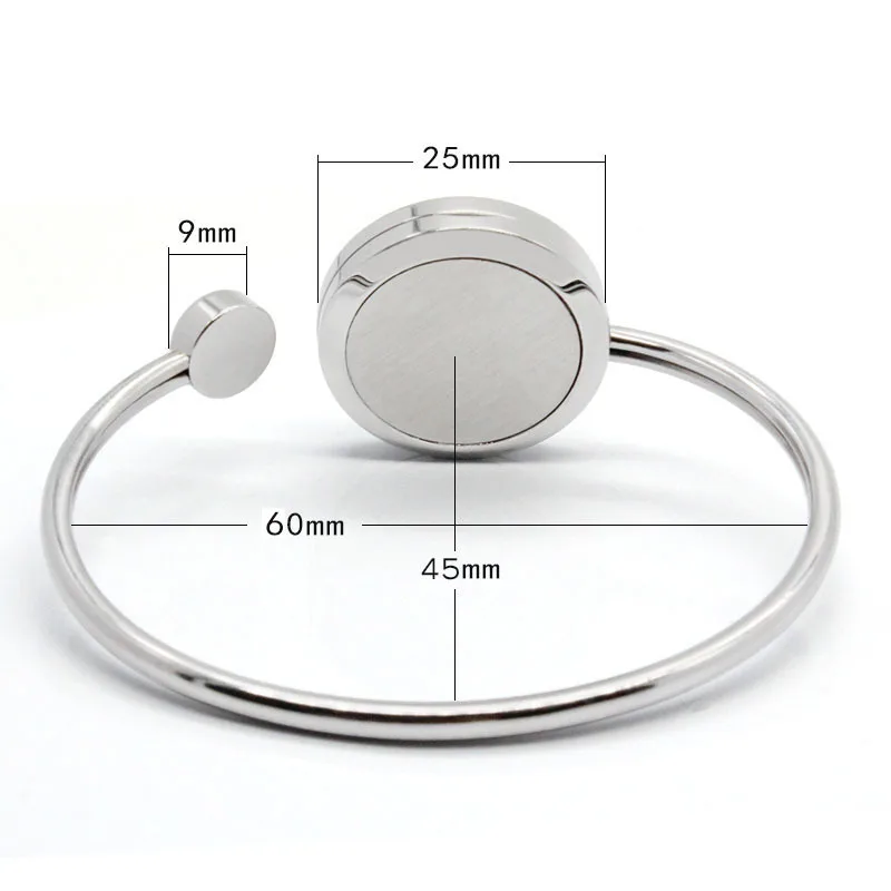 Zircon Tree Of Life Locket Pendant Bracelet Stainless Steel Jewelry Bangle Aroma Essential Oil Diffuser For