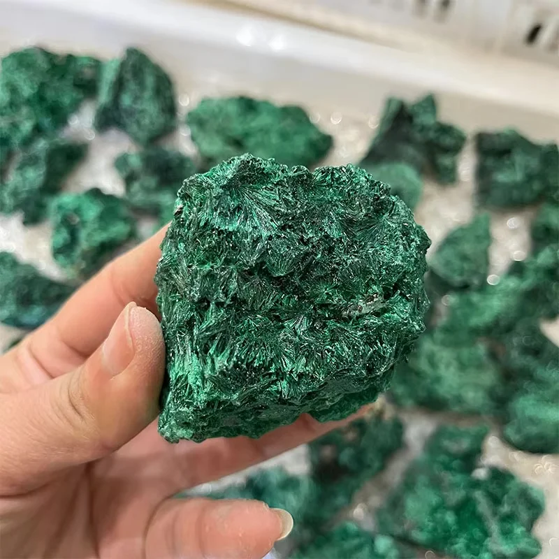 Wholesale Natural Rough Stones Crystal Minerals Specimen green malachite raw stone