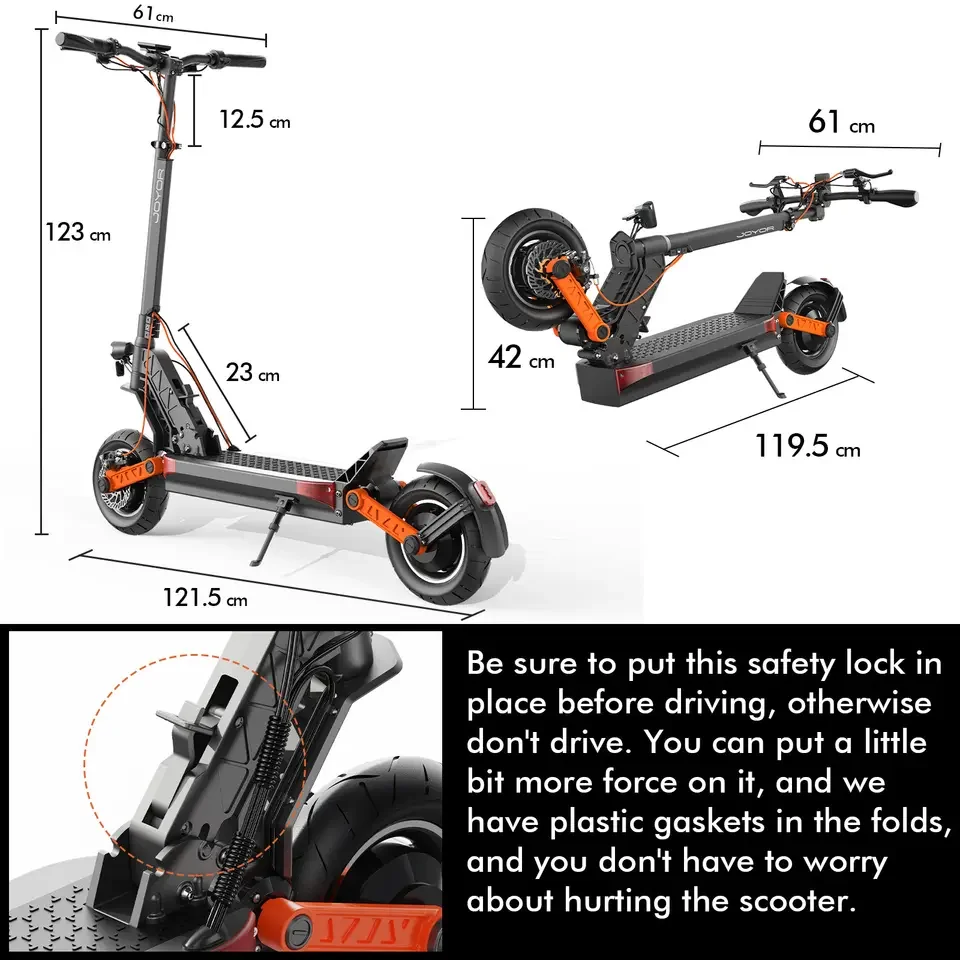 China Professional Manufacturer 60V 18AH 10-inch Pneumatic Tires Safety And Bump Resistant Electric Folding Scooter
