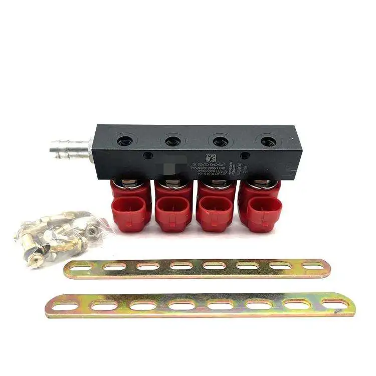 Autogas Cng Lpg Auto gas 4cyl Cng Cylinder 4 Pieces Auto Gas Solenoid Rail Injector Cng 4 Cylinder Lpg